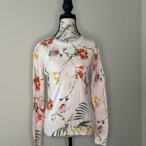 Ted Baker Floral Long Sleeve Top - Red and Yellow